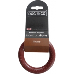 Dog & Co Dental Chew Small Ring Chocolate 4 Inch Hem & Boo